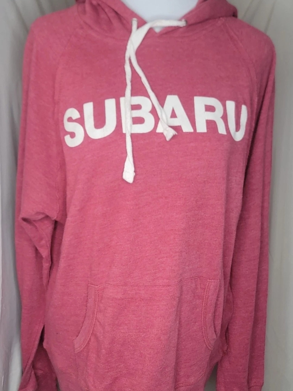 MV Sport Pink Subaru Hooded Sweatshirt with White Logo